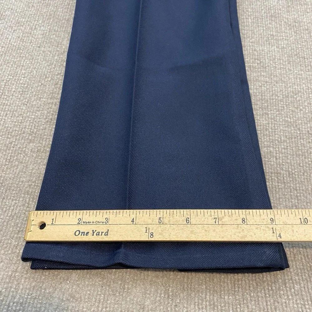 Vintage 70s Levis 517 Saddleman Boot‎ Cut Slacks Mens 35x27 Blue Dress Pants USA